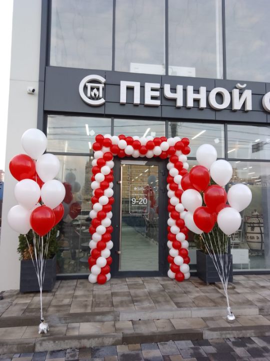🎈Оформление гирляндой и фонтанами из воздушных шаров входной группы
